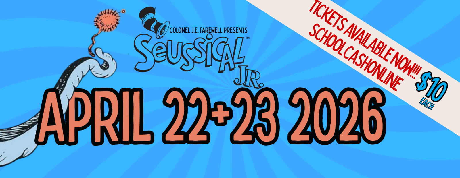 Musical April 22 and 23 Get your tickets now on School Cash Online