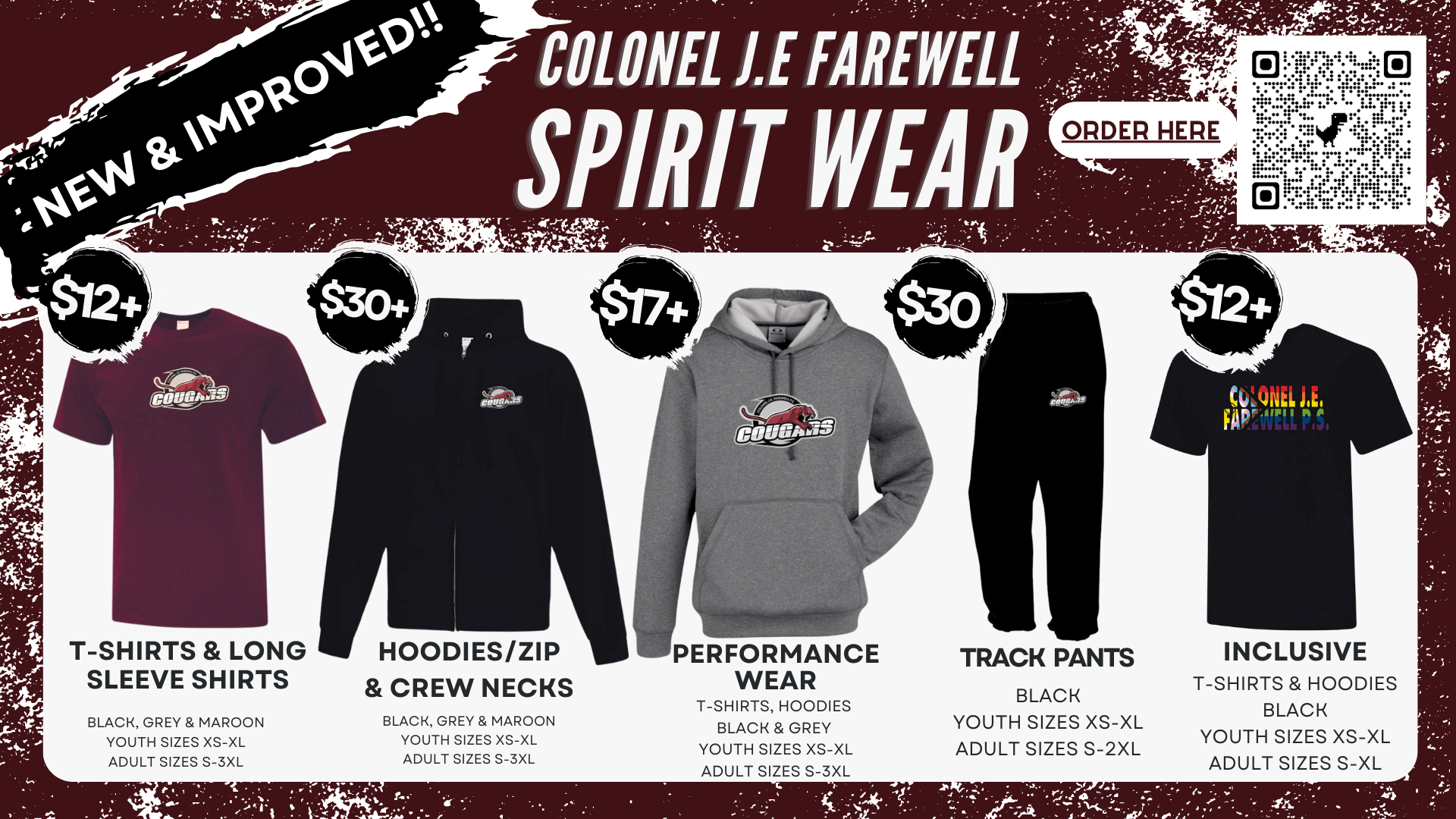 School Spirit Wear - Shirts/Sweaters/Pants